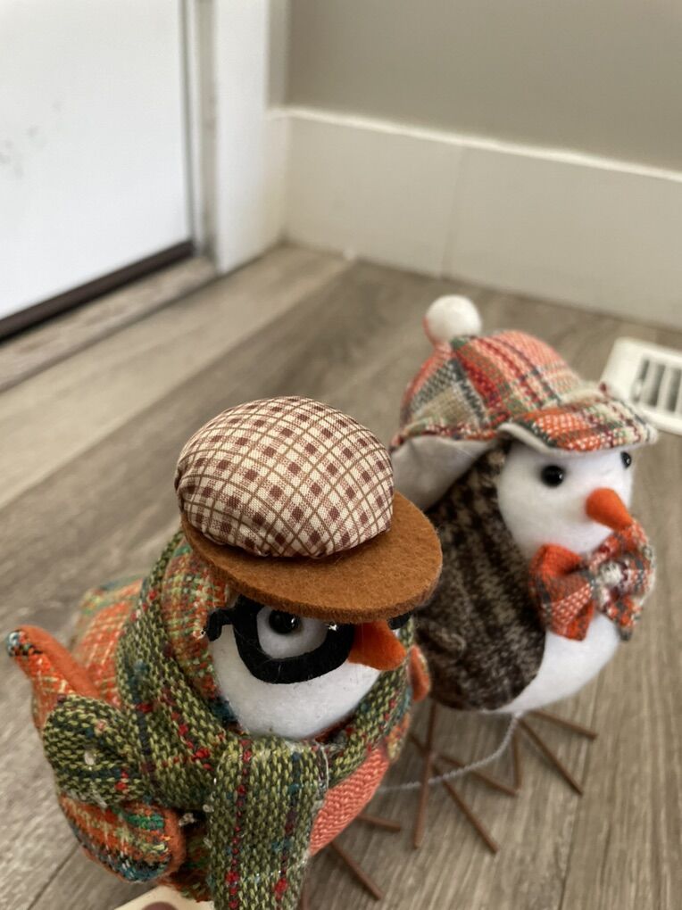 Target Spritz Felt Bird Decor fall Plaid
