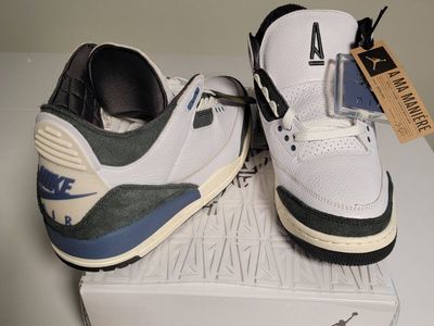 A Ma Maniére x Air Jordan 3 Retro OG SP 'Diffused Blue' Size 9.5 M / 11 W