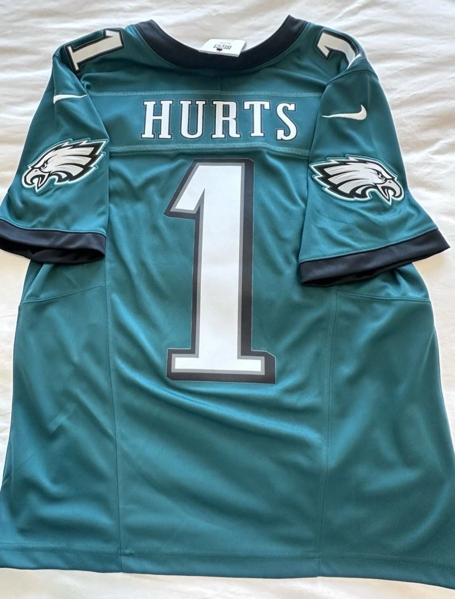 NEW WITH TAGS PHILADELPHIA JALEN HURTS NIKE NFL STITCHED JERSEY MEN'S LARGE THRU 3XL