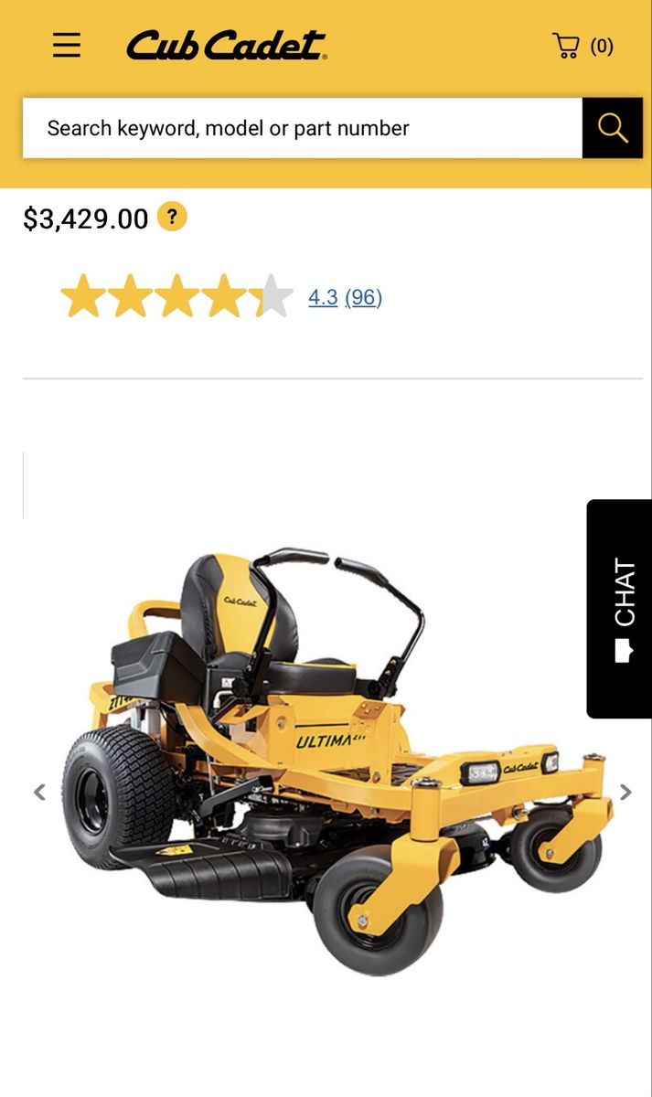 Cub cadet ultima zt42 zero turn mower