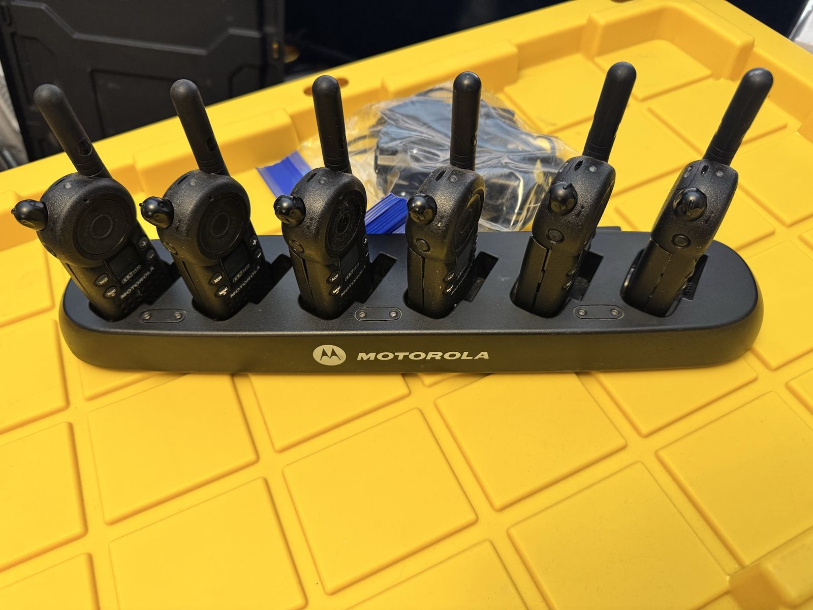 Motorola 6-Pack Two-Way Radios with Multi-Charger & Headsets