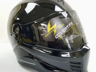 Scorpion Covert Fx Full Face Helmet (Gloss Black, X-Small) (75-2268XS-L-R8-S3)