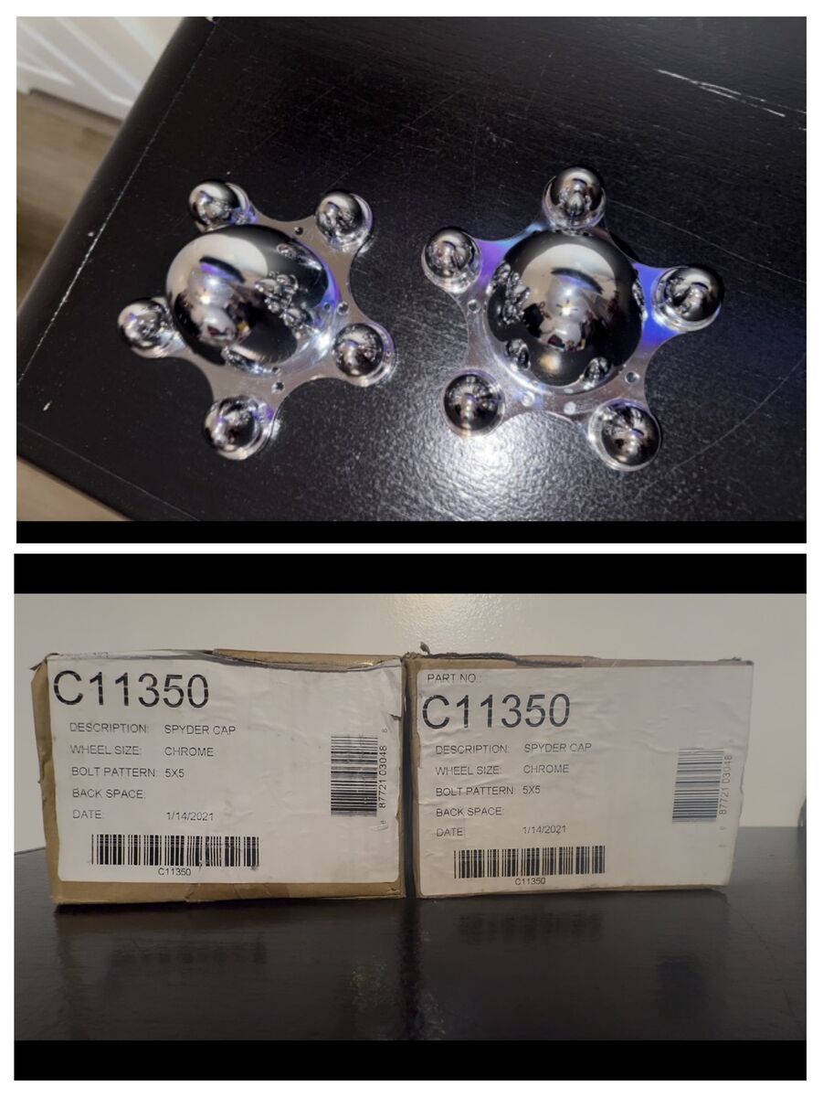 U.S. Wheel C11350 CENTER CAP CHROME SPYDER CAP FOR 5X5