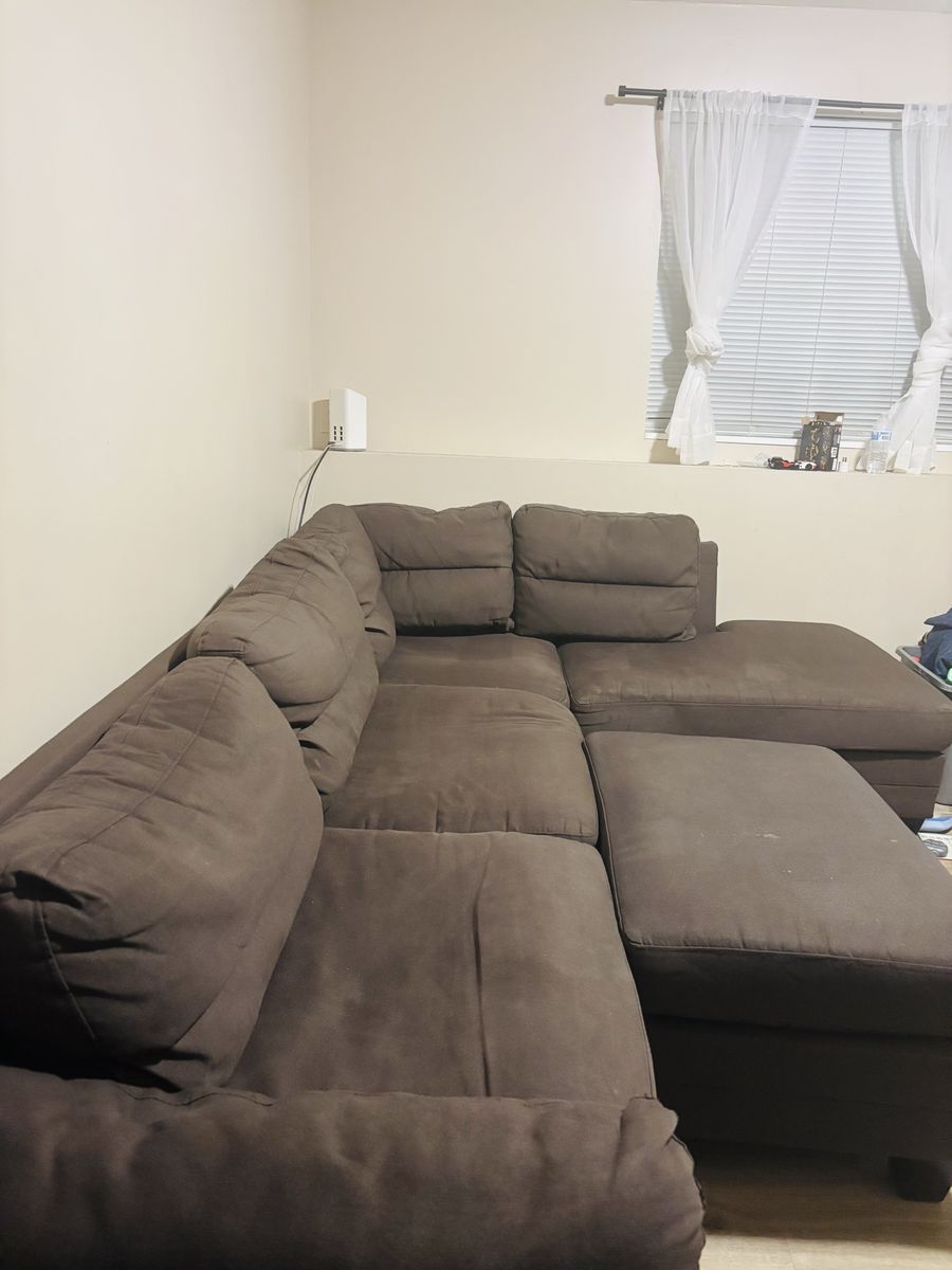 L Shape Sectional with Ottoman