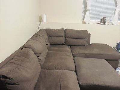 L Shape Sectional with Ottoman