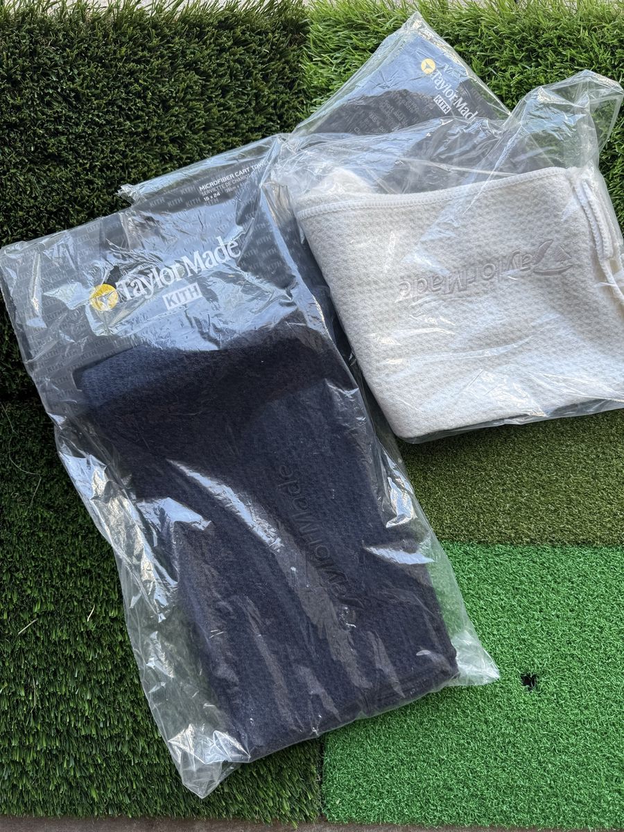 New Taylormade X Kith Golf Towel Cream or Black