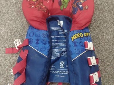 Marvel Avengers Infant Life Vest PFD Type II Less Than 30 lbs