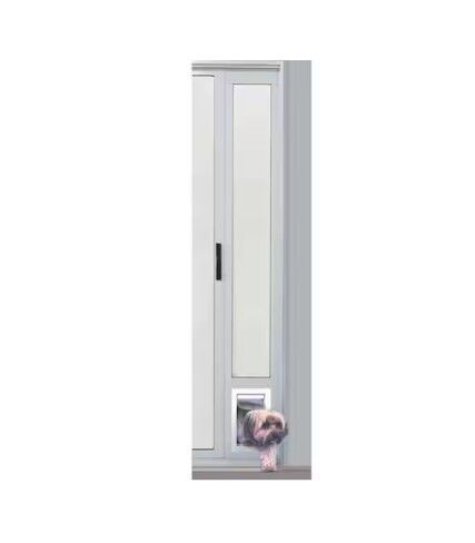 Ideal Aluminum FastFit Sliding Patio Insert Medium Pet Door Adjustable Height 77.6" to 80.4"