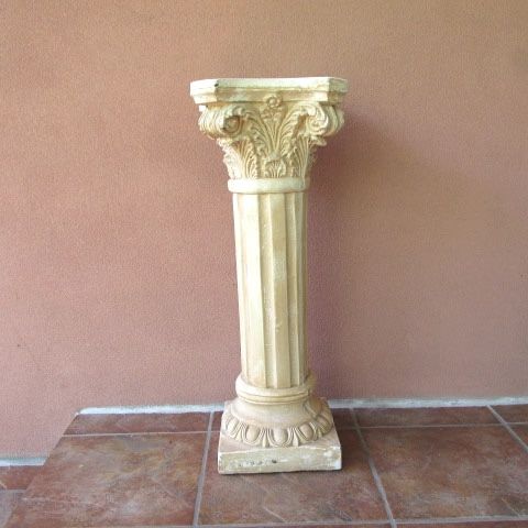 Vintage Cast Stone Pedestal Column