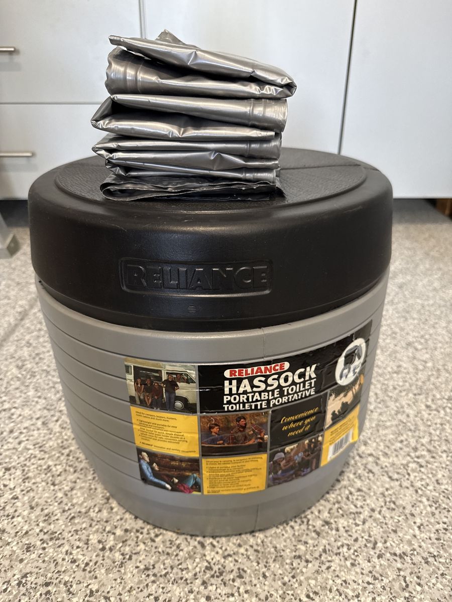 Reliance Hassock Portable Toilet with Waste Bags - Camping & Emergency Essential