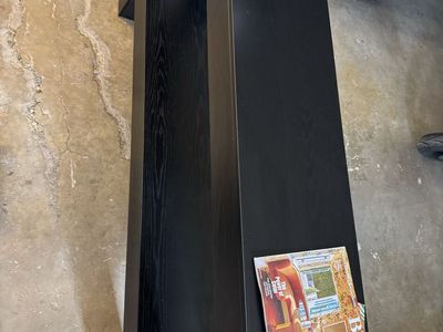 Black Wooden Coffee Table with Storage Shelf - Modern Design, Excellent Condition