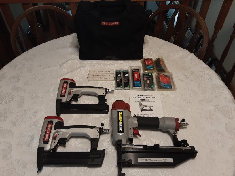 Craftsman Pneumatic 18 gauge Crown Stapler, 18 gauge Brad Nailer, 16 gauge Finish Nailer
