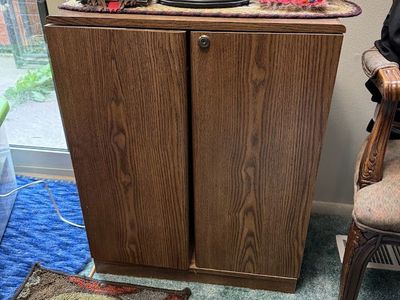 Set of 2 wooden Media Storage Cabinet with Doors
