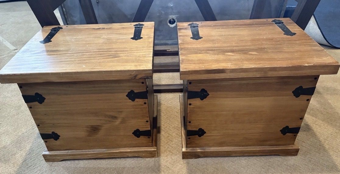 Set of Solid WoodEnd Table Chests