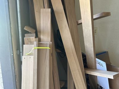 Beautiful cedar wood that came from a high-end sauna