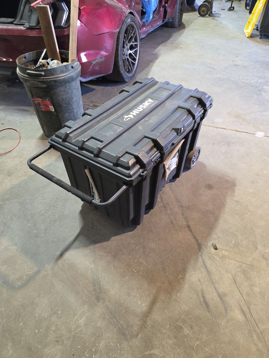 Husky brand tool box on wheels