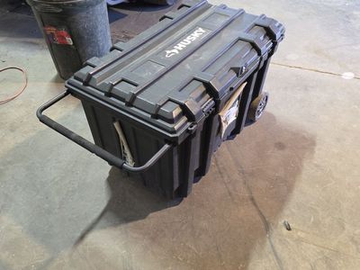 Husky brand tool box on wheels