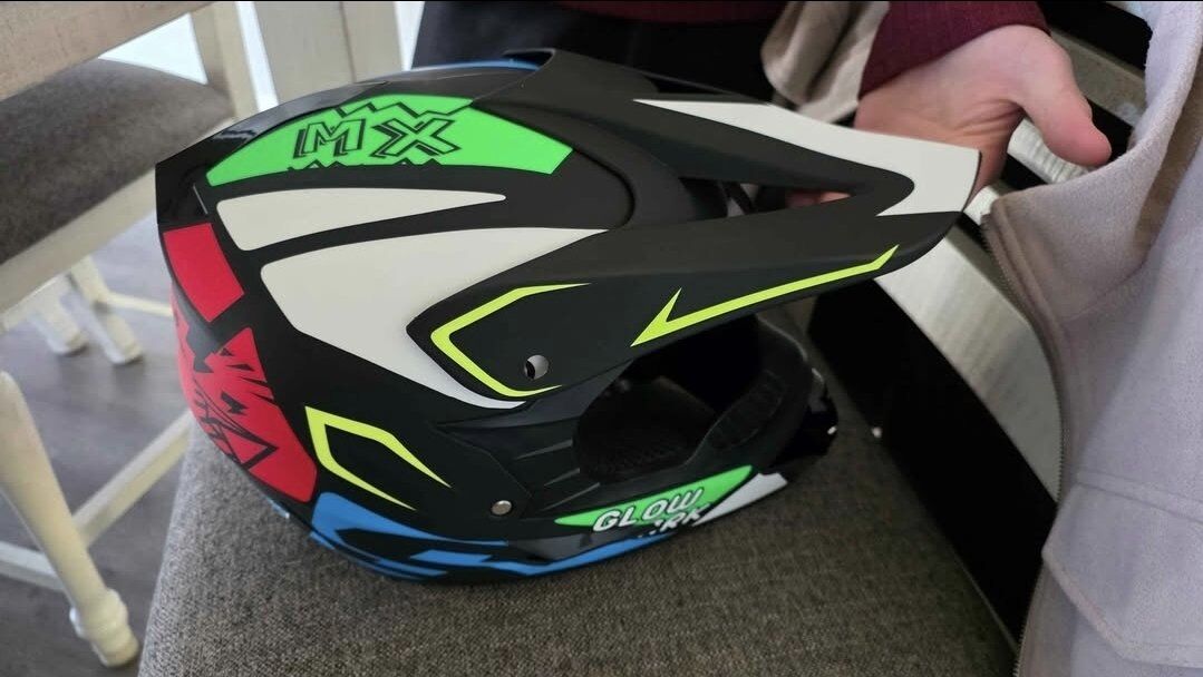 NEW Dirt bike ATV helmet, gloves, face mask and go