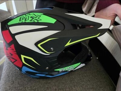 NEW Dirt bike ATV helmet, gloves, face mask and go
