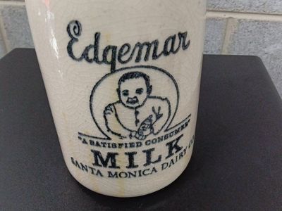 Collectable Old Edgeman Milk Bottle !