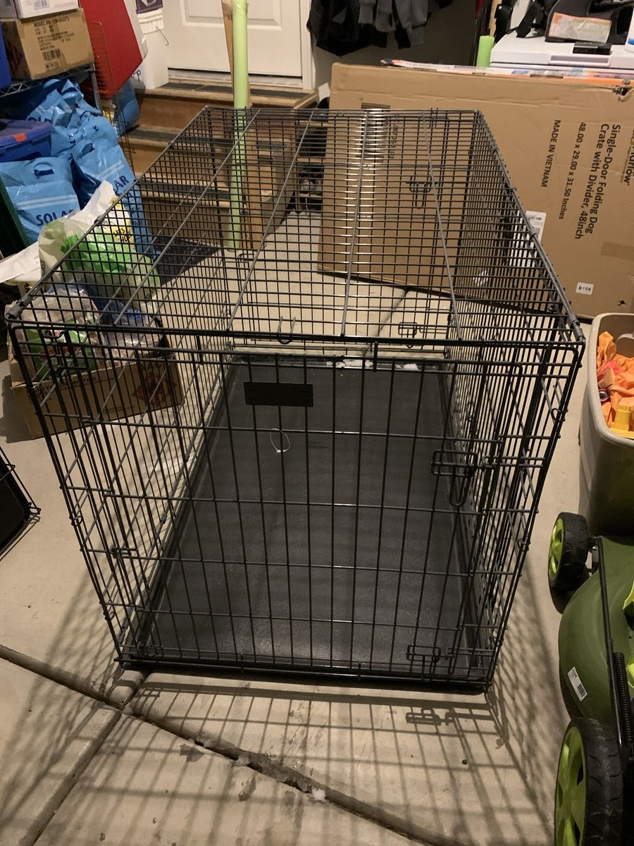 Large dog crate kennel folding wire pet cage