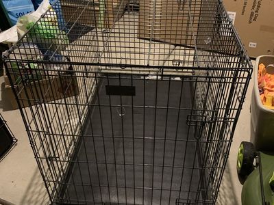 Large dog crate kennel folding wire pet cage