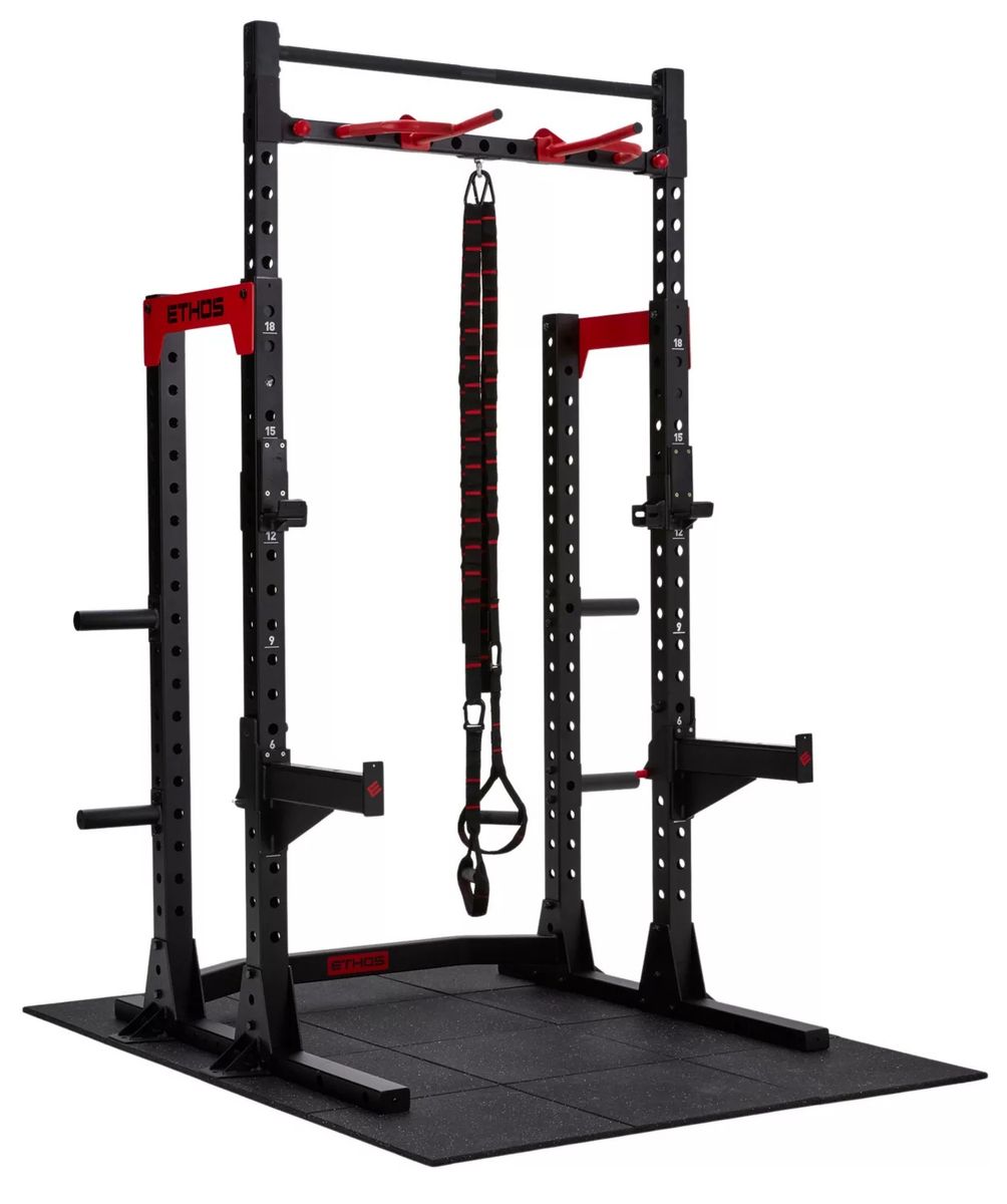 Ethos Functional Training Half Rack - Black and Red