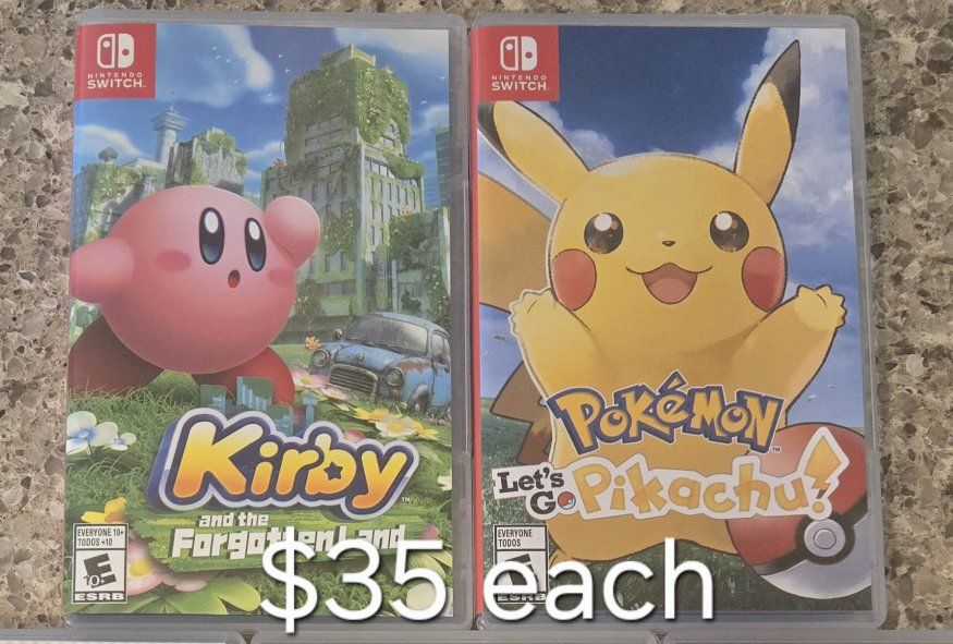 Nintendo Switch games $35 each including PokeMon Pikachu! trades considered!~