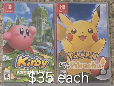 Nintendo Switch games $35 each including PokeMon Pikachu! trades considered!~