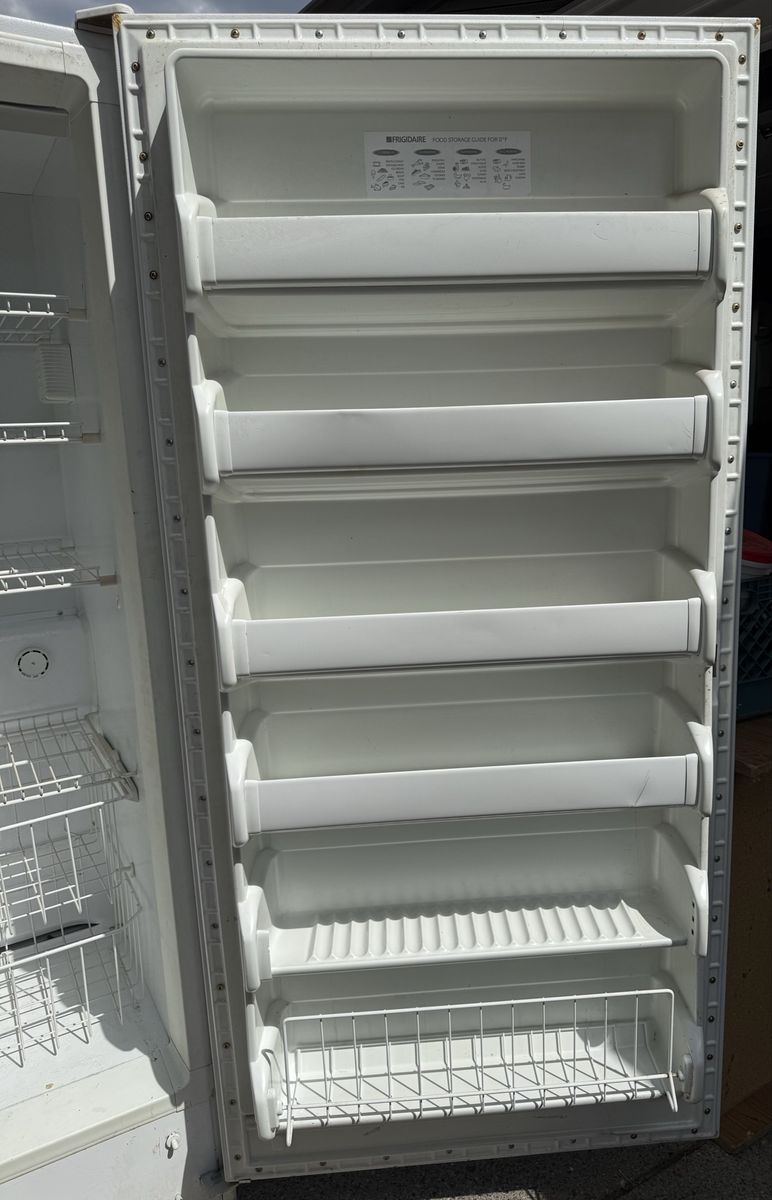 Frigidaire Upright Freezer, White, Used - Great for Extra Storage