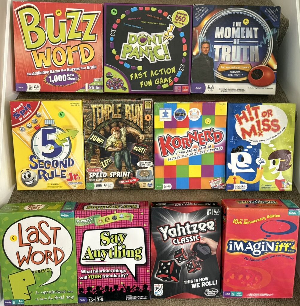 $5 Board Games & Card Games