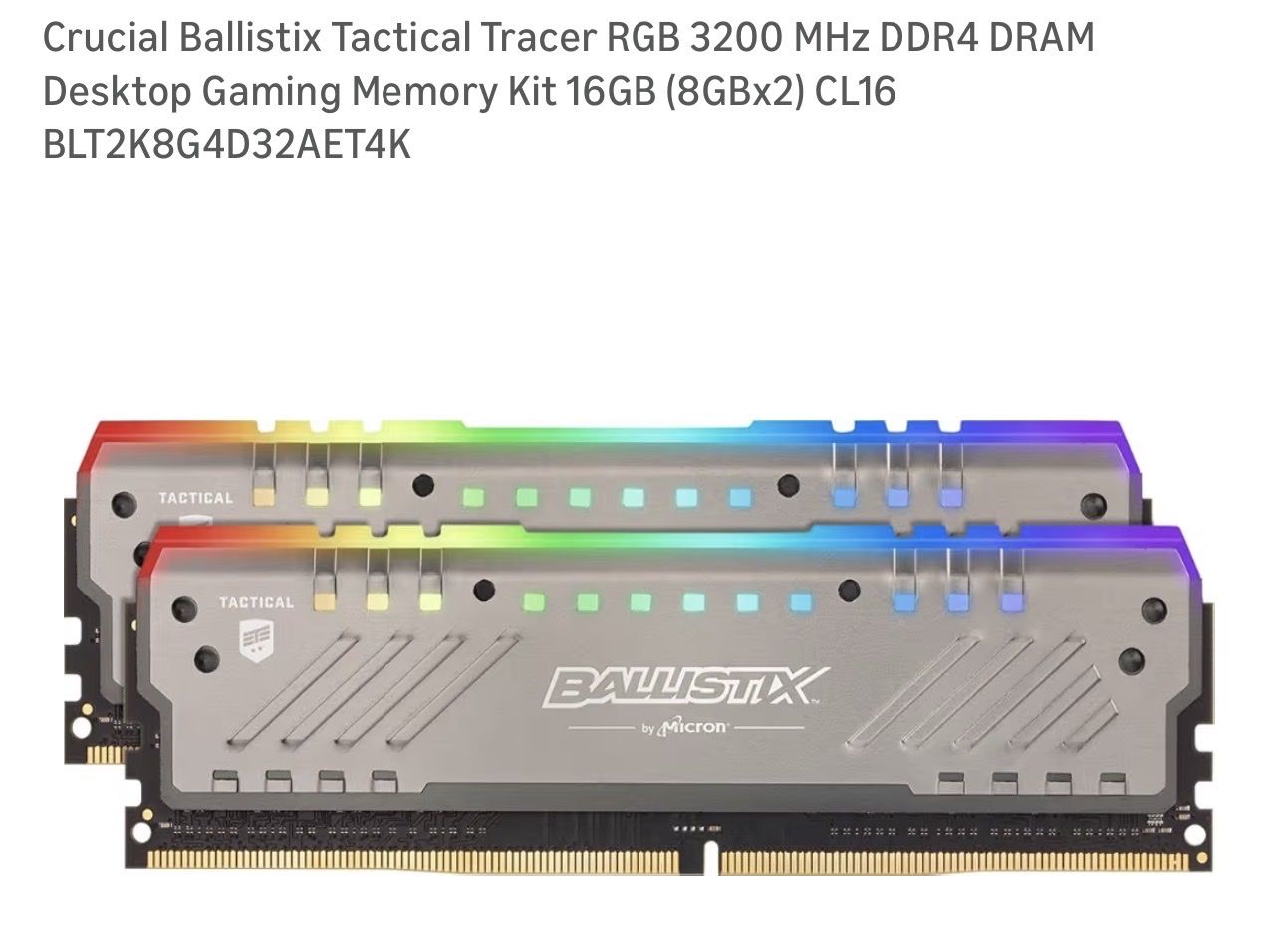 Gaming RGB RAM – 16GB (2x8GB) DDR4