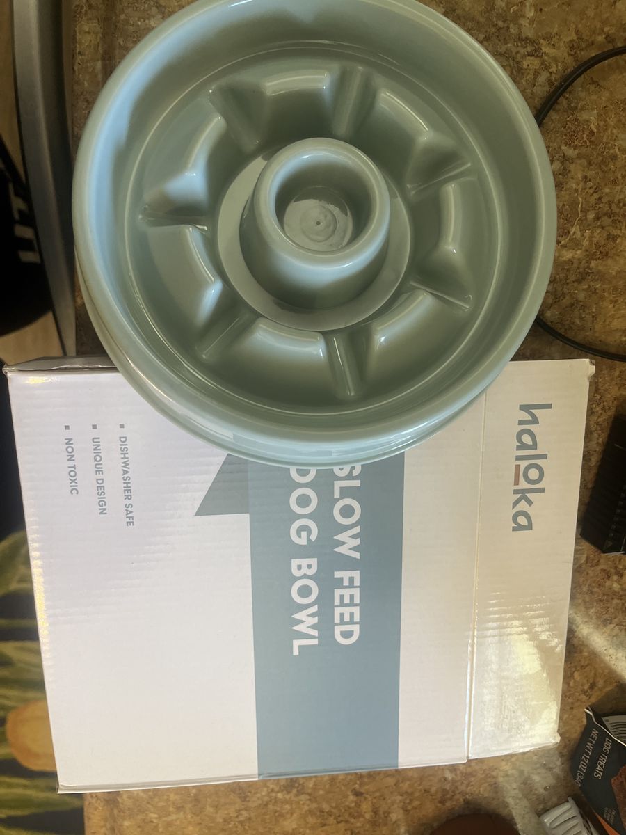 Haloka Slow Feed Dog Bowl - Dishwasher Safe, Non-Toxic, Unique Design