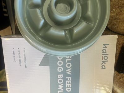 Haloka Slow Feed Dog Bowl - Dishwasher Safe, Non-Toxic, Unique Design