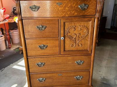 Victorian Vintage High Boy Door-Dresser