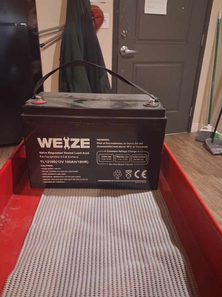WEIZE 12V 100Ah Deep Cycle AGM Battery (Model: TL12100)