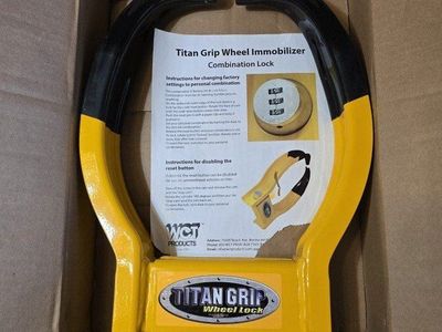 Titan Grip Wheel Lock Anti Theft Wheel Lock Clamp Trailer - Combo
