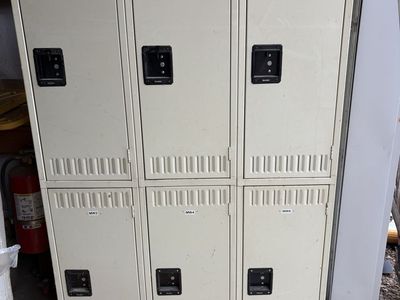 6-Unit Metal Locker Bank - Storage Lockers