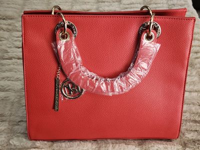 NWT Badgley Mischka Red Vegan Leather Crossbody Bag