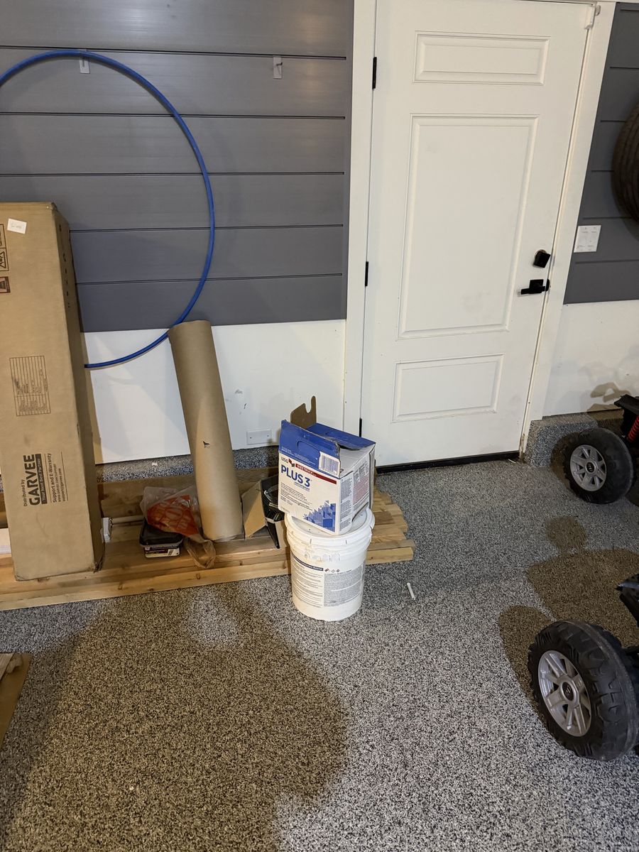 Wood sheetrock baseboard and finish nails