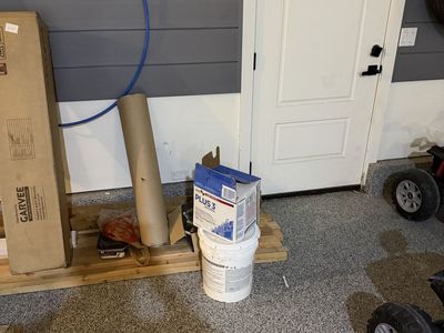 Wood sheetrock baseboard and finish nails