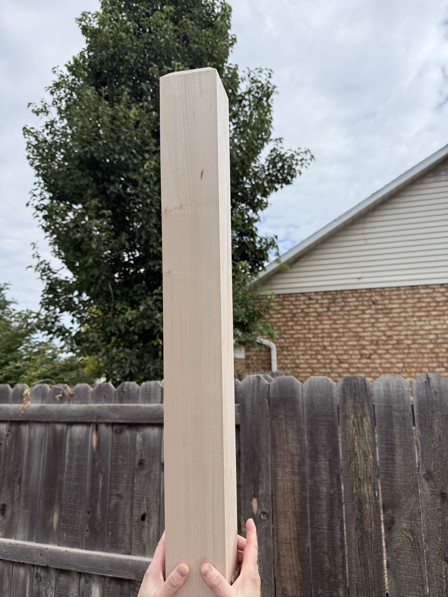 Unfinished Wood Newel Post Cap or Finial - Tapered Design