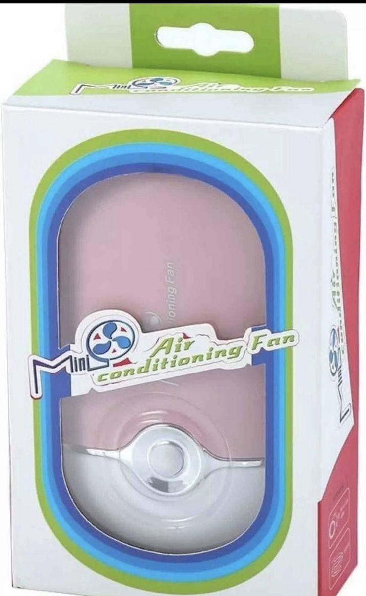 New. Mini Air Conditioning Fan - Handheld Portable Cooling Fan for Eyelashes & Nails (Pink)