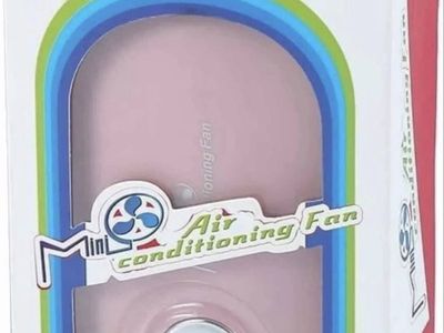 New. Mini Air Conditioning Fan - Handheld Portable Cooling Fan for Eyelashes & Nails (Pink)