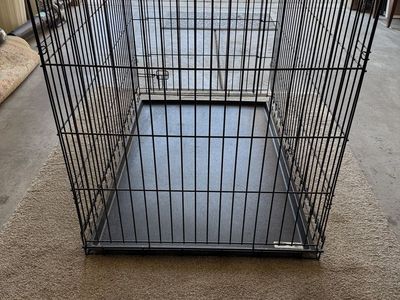 Better Buy Model 1242 Large Dog Crate - 42" x 28" x 32" Wire Kennel w/ Tray