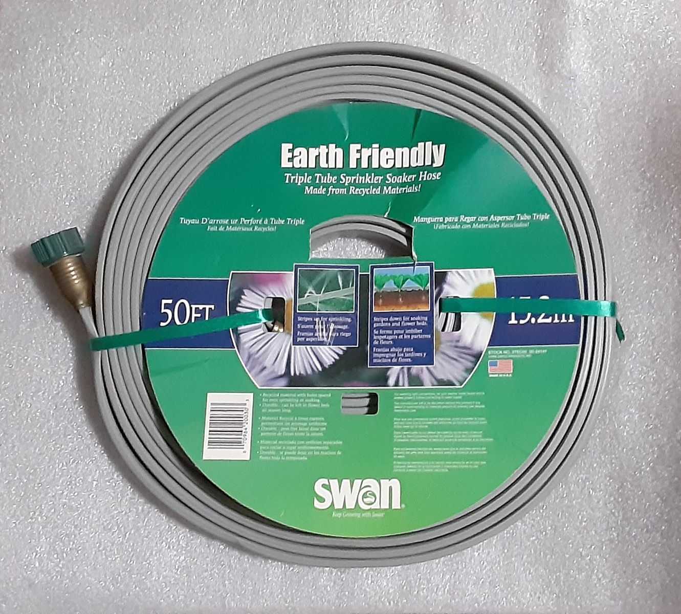 New Swan Triple Tube Sprinkler-Soaker  Hose - 50 feet - Earth Friendly