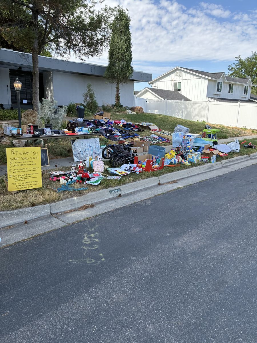Yard sale-pay what you want