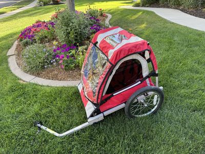 Allen Sports Steel Jogger/Trailer Red and Grey Bike Trailer