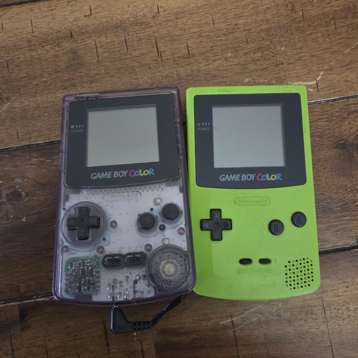 Gameboy Color (Transparent Purple and Lime Green)