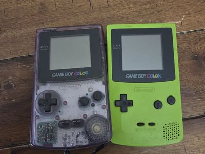 Gameboy Color (Transparent Purple and Lime Green)